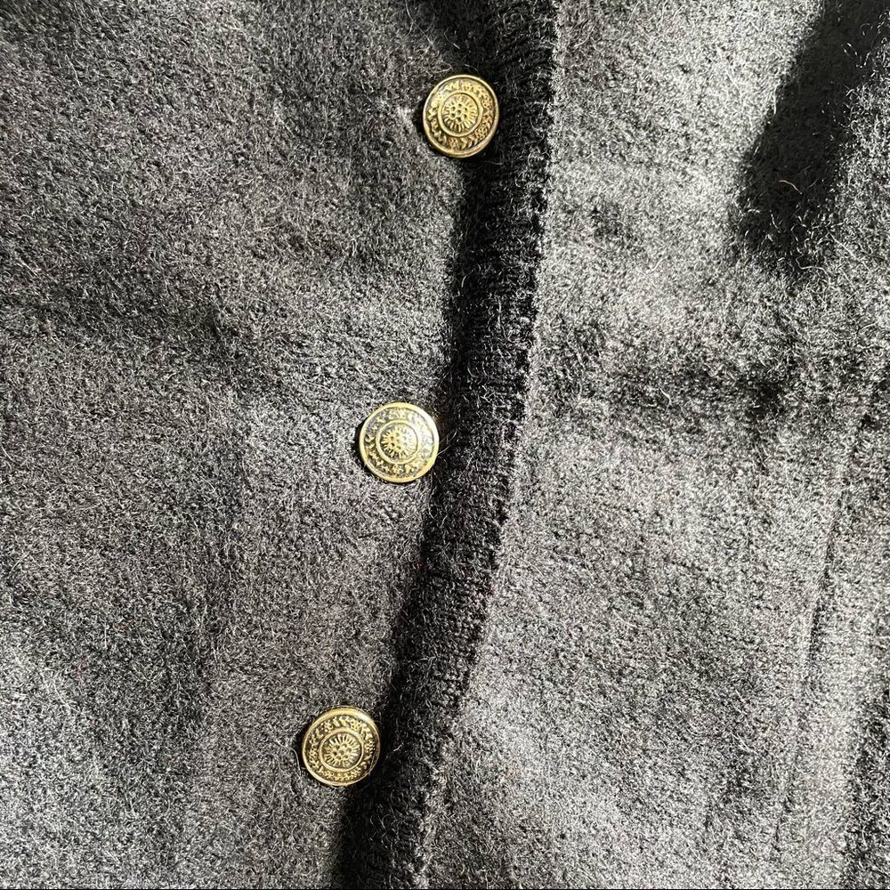 Vintage Tally Ho Wool Tailored Cardigan with Gold statement buttons - Picture 11 of 15